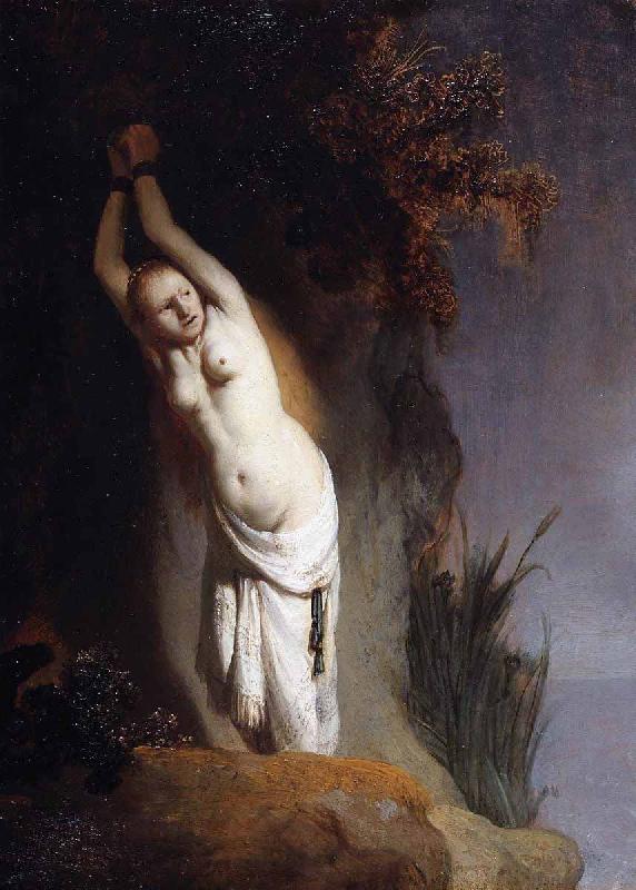 Rembrandt Peale Andromeda Chained to the Rocks oil painting image